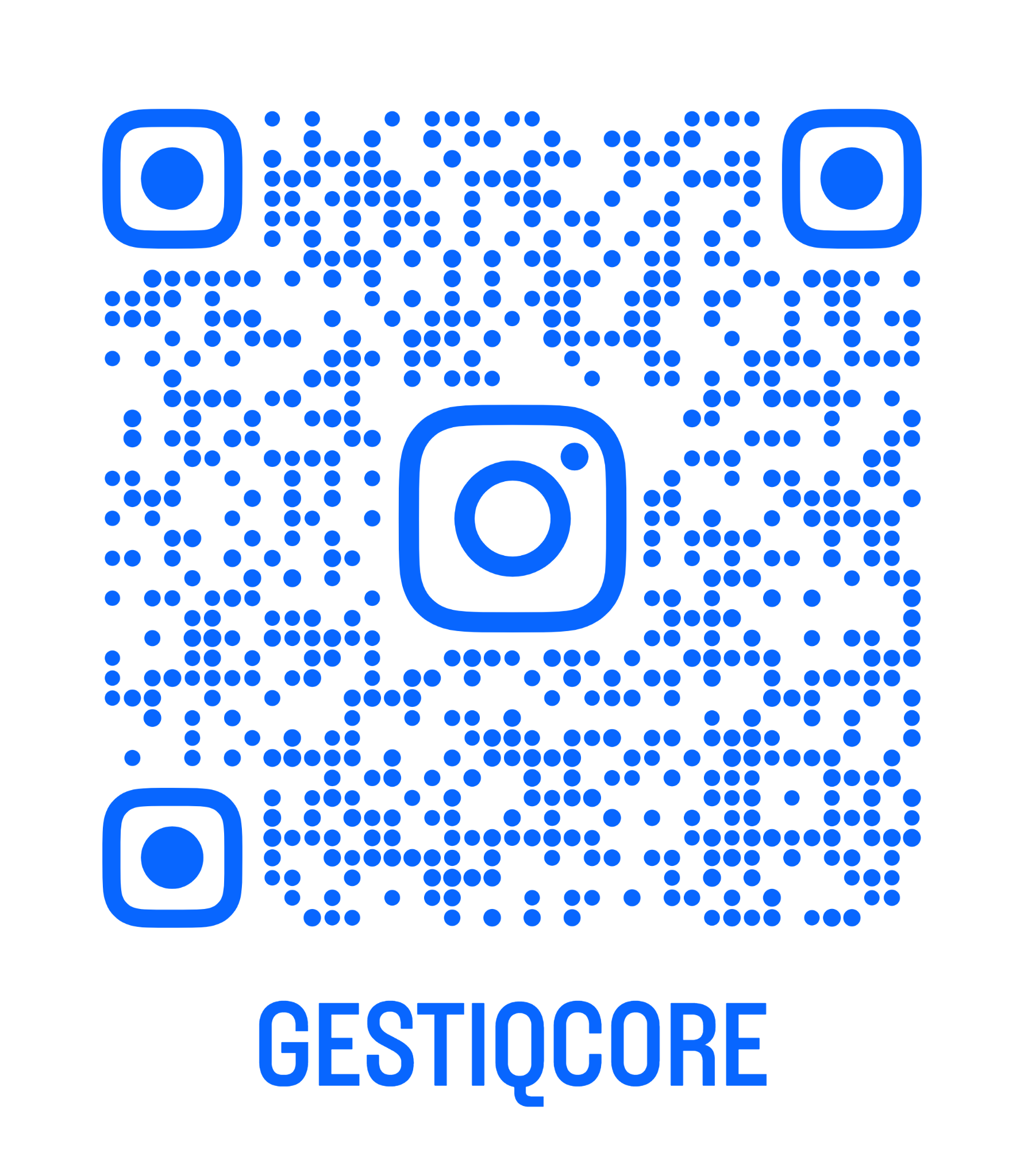 Código QR para o Instagram do GestIQ, @gestiqcore